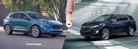 Ford Escape Vs Chevy Equinox Mpg Dimensions Features Suv Comparison