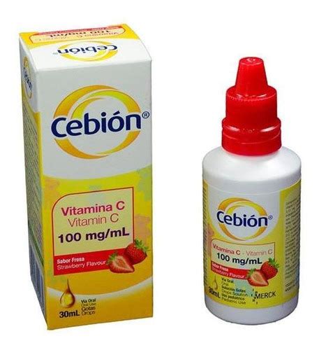 Cebión Gotas 100 Ml Caja Con Frasco De 30 Ml Sabor Fresa Envío gratis