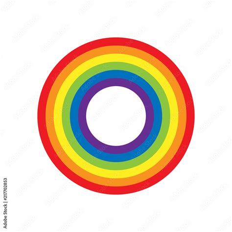 Rainbow Circle Vector Illustration Stock Vector | Adobe Stock