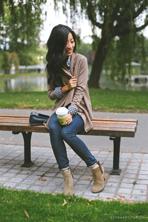 Casual Fall Taupe And Gingham At Boston Public