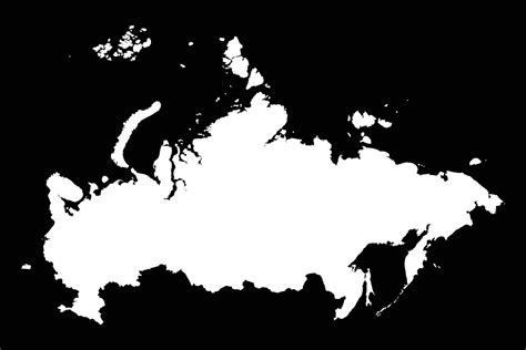 Simple Russia Map Isolated on Black Background 25844939 Vector Art at ...