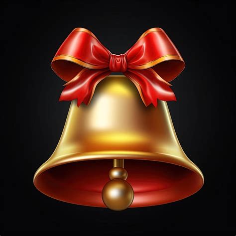 Premium Ai Image Christmas Bell With Bow Inside