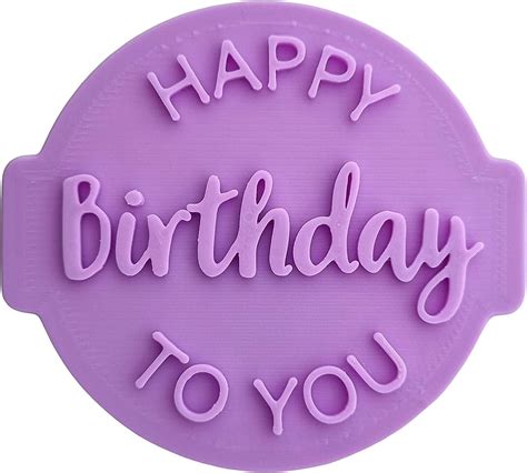 Happy Birthday Embosser Stamp For Fondant Icing Cupcake Cake Cookie