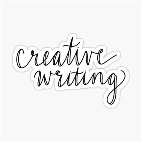 Creative Writing Class Cursive Label Sticker For Sale By Breannehope