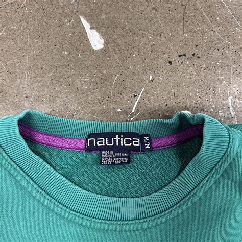 Vintage 90s Embroidered Nautica Crewneck Sweatshirt Depop