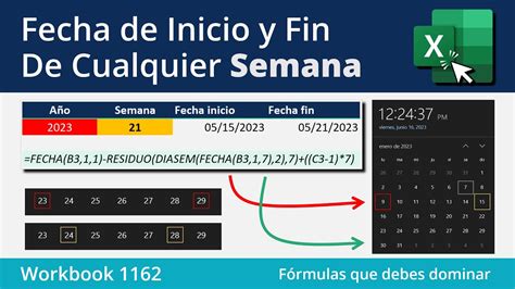 Cómo Calcular la Fecha de Inicio y la Fecha de Fin de cualquier Semana