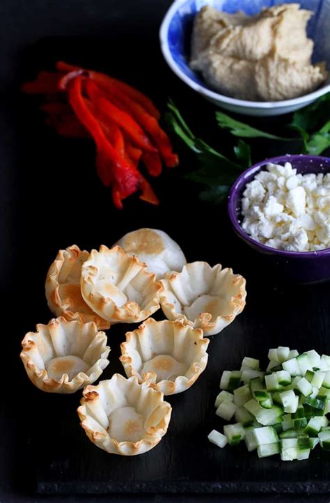 Mini Hummus Phyllo Cup Appetizers Cookin Canuck