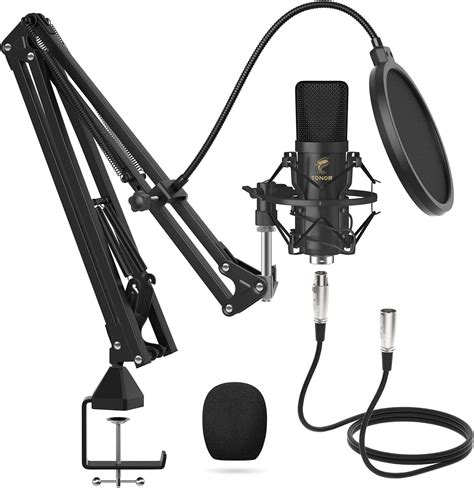 TONOR XLR Condenser Microphone Professional Studio Mic Kit With T20