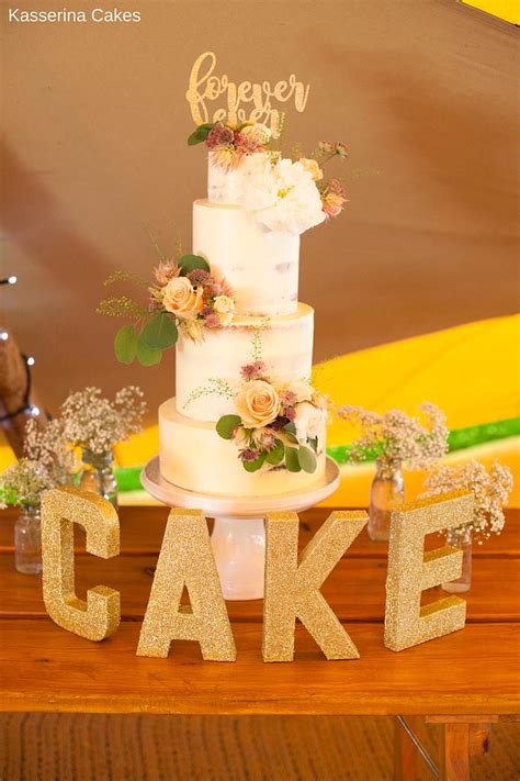 Semi Naked Cake With Fresh Flowers Decorated Cake By Cakesdecor