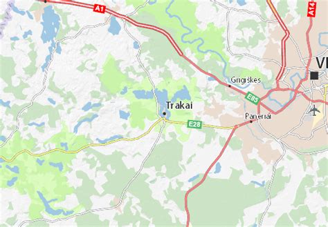 Map of Trakai - Michelin Trakai map - ViaMichelin