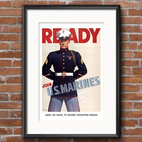 Marine Corps Recruiting Poster Etsy