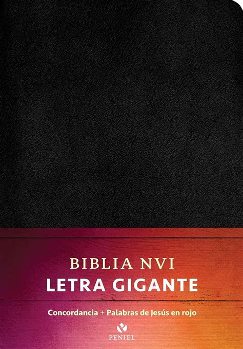 Nvi Biblia Letra Gigante Negro Piel Fabricada Amazon Br