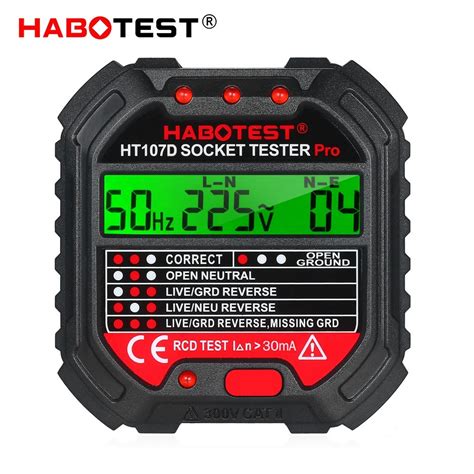 Habotest HT107D (RCD-Hz) - dugalj teszter bekötések ellenőrz