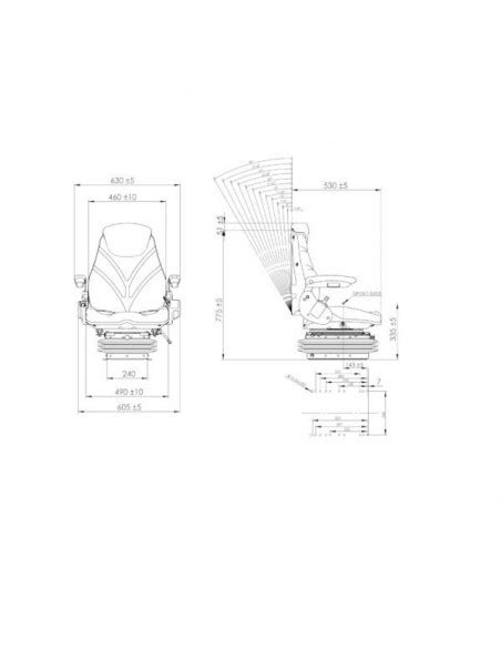 TS55000GP Asiento Suspensión Neumática con Recubrimiento Textil