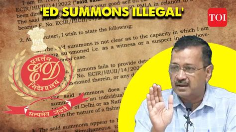 Delhi CM Arvind Kejriwal ED Summons Illegal Politically Motivated