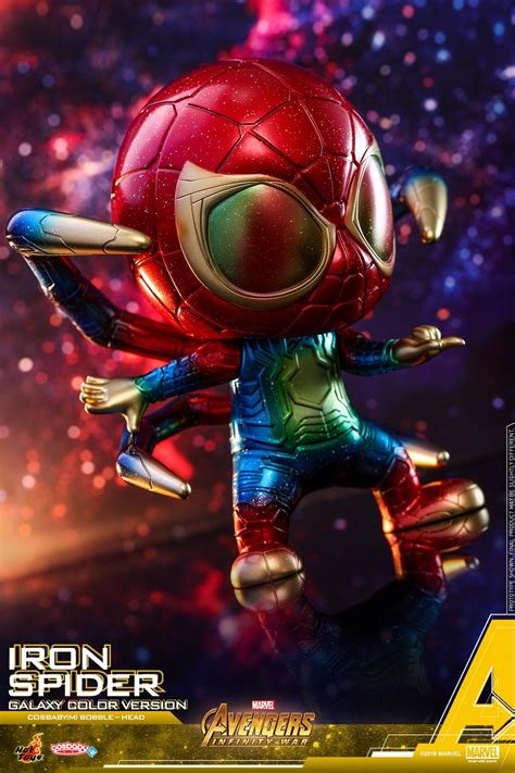 New Hot Toy Marvel Cosbabys Iron Man Iron Spider And Movbi Figures