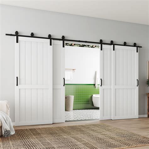 CHIC MODE Double Bypass Double Barn Door Sliding Interior Door With