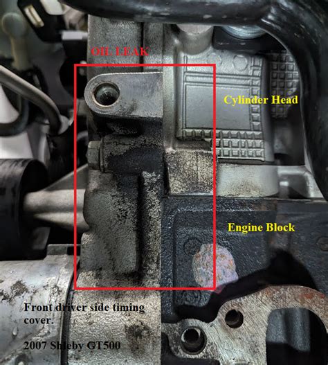 Oil Leak Head Gasket Or Timing Cover Ford Shelby GT500 Forum