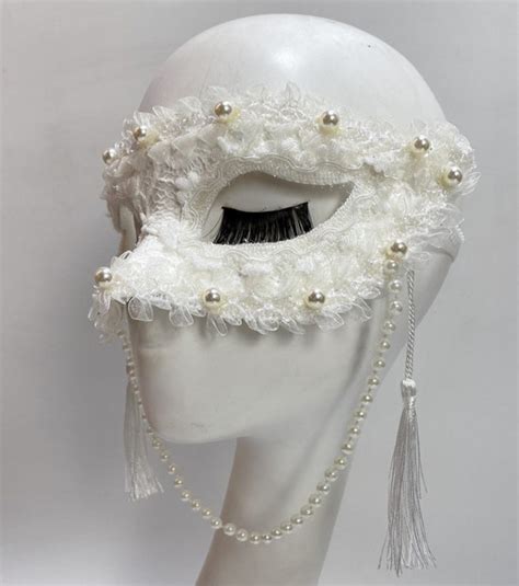 Pearl Maskwhite Lace Masktassel Maskmasquerade Party Maskbeautiful