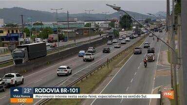 Br 101 Agora Santa Catarina - Jornal do Almoço - SC | Movimento intenso na BR-101 em Santa Catarina ...