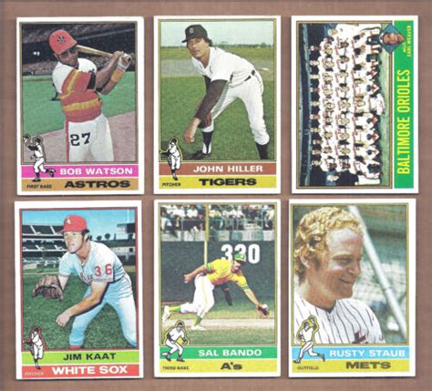 1976 Topps BASEBALL CARD STARTER SET LOT OF 100 DIFFERENT With STARS