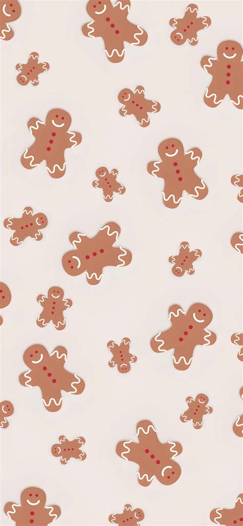 Christmas Gingerbread White Wallpaper - Gingerbread Wallpaper