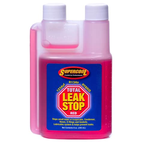 R134a & 1234yf Total Leak Stop with UV Dye 8oz - Treats 4 Vehicles