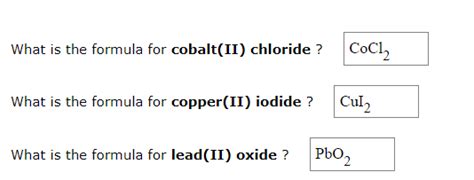 Solved What Is The Formula For Cobalt II Chloride CoCl2 Chegg