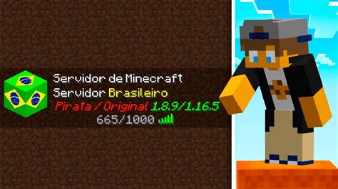 Novo Servidor Brasileiro De Minecraft Youtube