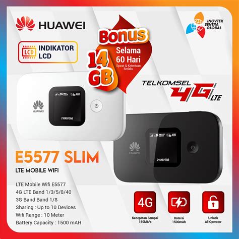 Jual Huawei E Mifi Modem Wifi G Lte Unlock All Operator Garansi