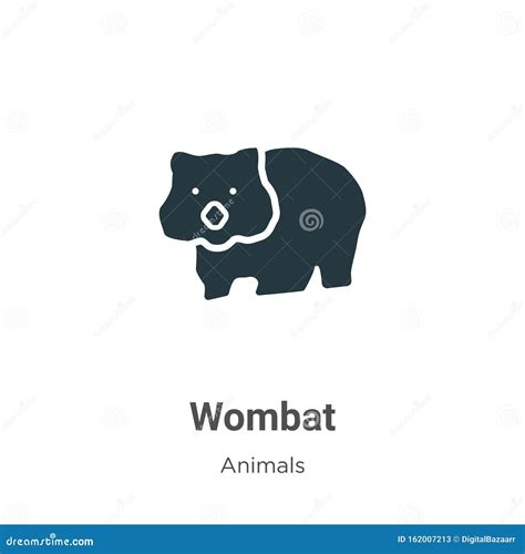 Wombat Vector Icon On White Background Flat Vector Wombat Icon Symbol