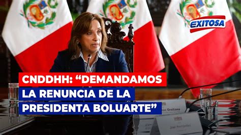 Cnddhh Demandamos La Renuncia De La Presidenta De La Rep Blica Y El