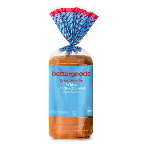 bettergoods Keto-Friendly White Sandwich Bread 14 oz with 9g Fiber per