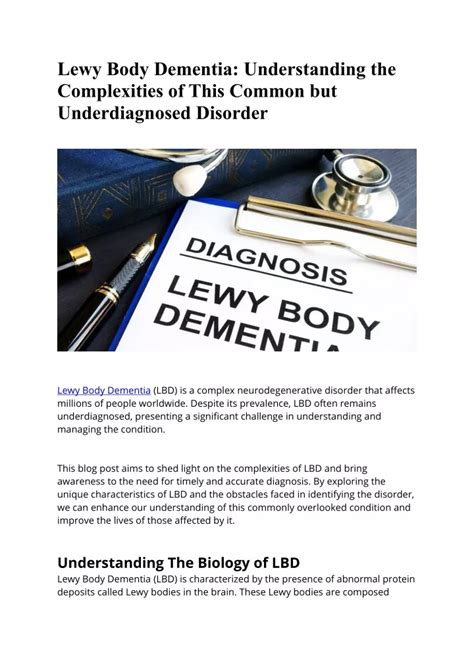 Ppt Lewy Body Dementia Powerpoint Presentation Free Download Id