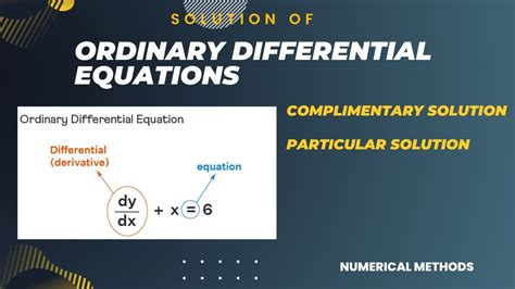 Solution Of Ordinary Differential Equations Odes Complimentary And