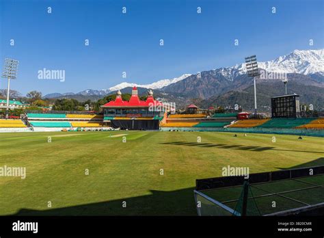 hpca cricket stadium dharamshala india stock photo alamy