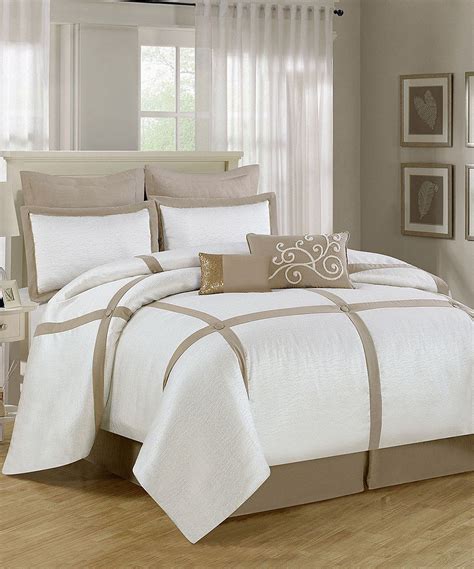 White And Taupe Symphony Comforter Set Zulily Comforter Sets Home Beautiful Bedrooms