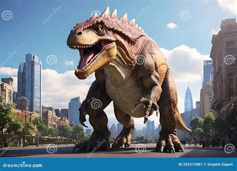 big rex dinosaur   city illustrations royalty  cartoon