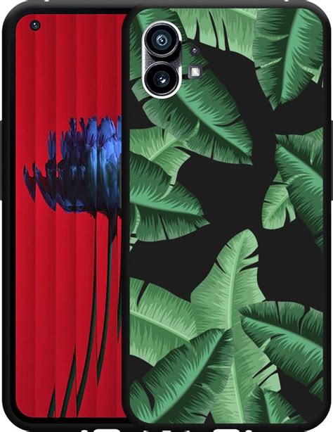 Hoesje Geschikt Voor Nothing Phone 1 Zwart Palm Leaves Bol