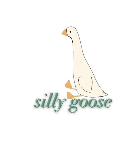 Silly Goose Sticker Etsy Goose Tattoo Goose Drawing Maddie Cute