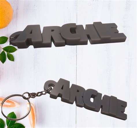 Personalised Keyring Custom Keychain 3d Printed Name Etsy Uk