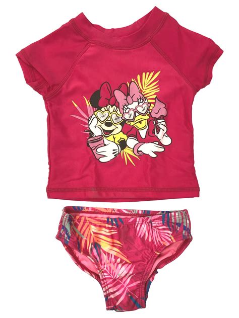 Disney Jumping Bean Infant Girls Pink 2pc Minnie Mouse Tankini Swimming