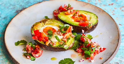 Baked Avocado Eggs Salsa Clarence Court Recipes