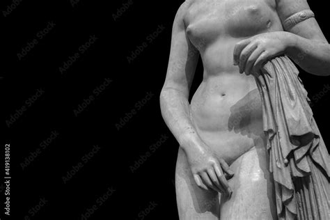 Ancient Marble Statue Of A Nude Woman Antique Naked Female Sculpture Sculpture Isolated On