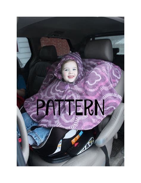 Pdf Patterntutorial Diy Carseat Poncho Instant Download Poncho Toddler