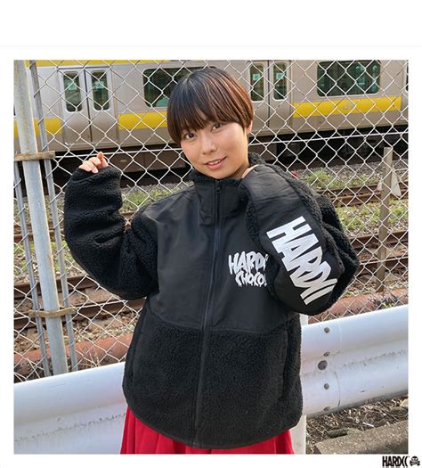 ハードコアチョコレート HARDCORE CHOCOLATE HARDCC シープボアフリース スタンドジャケット 裏地付ブラック JACKET HGCC 1977 BK
