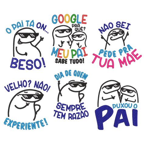 Flork Dia Dos Pais - Pacote de Matrizes de Bordado Flork Dia dos Pais com Download Imediato ...