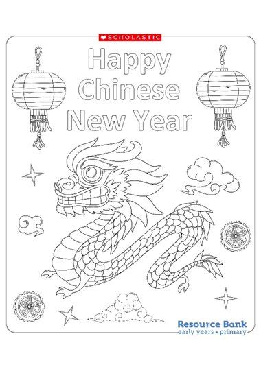 Happy Chinese New Year Colouring Sheet Free Early Years Teaching