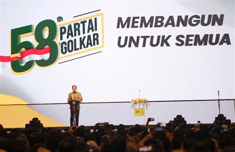 Presiden Jokowi Hadiri Puncak Perayaan Hut Ke 58 Partai Golkar