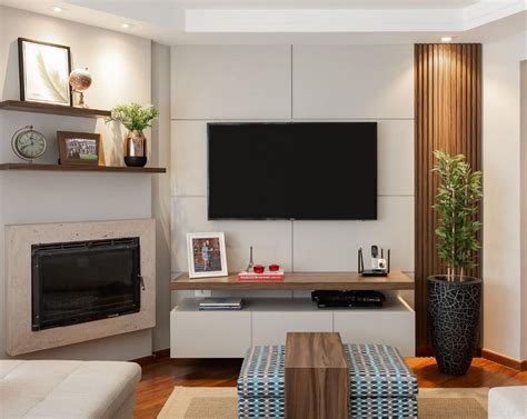 Sala Pequena Com Lareira E Tv - Lareira de canto: 65 modelos charmosos para aquecer sua casa | Lareira ...
